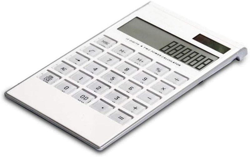 Scientific Calculator Solar Portable Large Screen Display -Thin 12-Digit Power White 183 * 107 * 15mm - Image 4