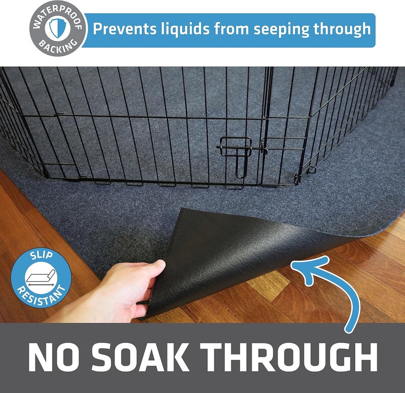 Dry Mate 2-Pack Jumbo Dog Playpen Mat (60x74), Absorbent, Waterproof, Slip-Resistant, Machine Washable, Reusable Puppy Pad for Training, Whelping, Housebreaking, Incontinence, Crate, Kennel (USA Made) - Image 3