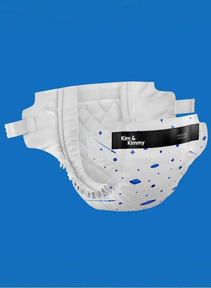 Kim & Kimmy Space Travel Tape Style Diapers, 38 Pieces, Size 6, 15 To 20kg - Ultra Thin and Soft, Leak Protection - Image 2