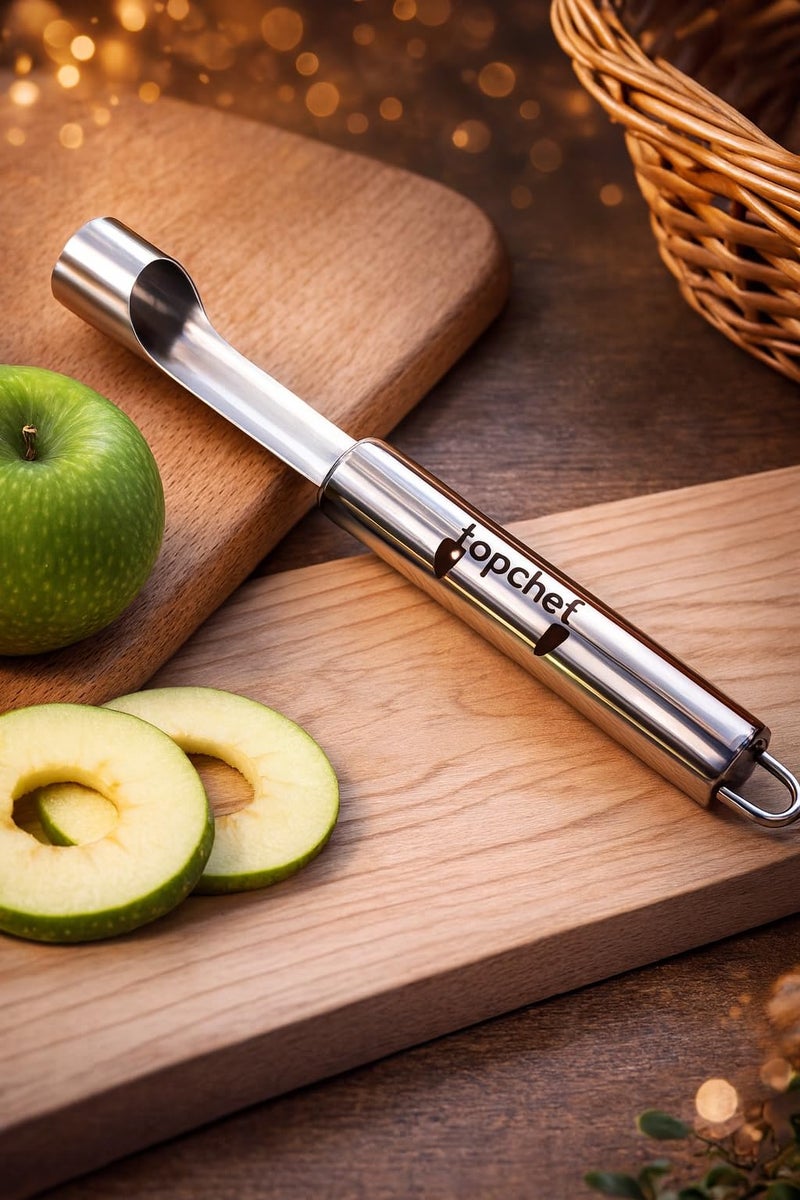 Top Chef Apple & Pear Corer – Remove Cores Cleanly in Seconds | Stainless Steel Serrated Blade - Image 1