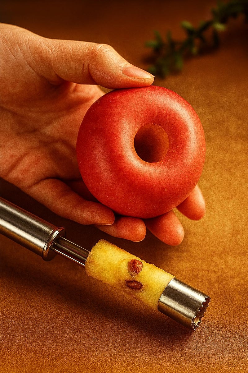 Top Chef Apple & Pear Corer – Remove Cores Cleanly in Seconds | Stainless Steel Serrated Blade - Image 4