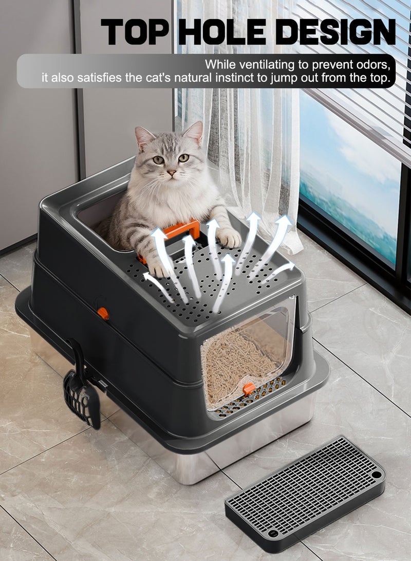 Kidle Stainless Steel Cat Litter Box - Image 2