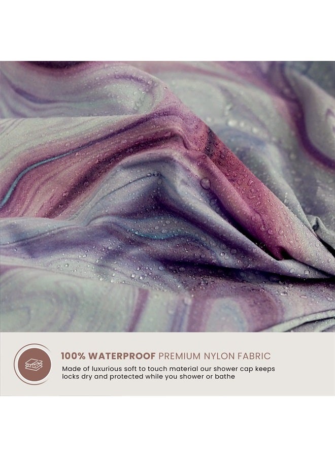 SMPL objects Reusable Shower Cap for Women – Leakproof, Nonslip Hair Cap for Shower w/ Comfy Flexiband – Soft, Breathable Shower Caps for Women Reusable Waterproof – Durable, Heavy Duty Shower Cap by SMPL OBJECTS - Image 2