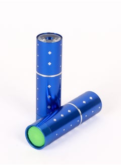 LUSTER 2pc An elegant small flashlight in the shape of a lipstick with a hanger, blue  - Image 1