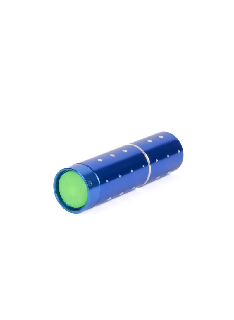 LUSTER 2pc An elegant small flashlight in the shape of a lipstick with a hanger, blue - Image 4