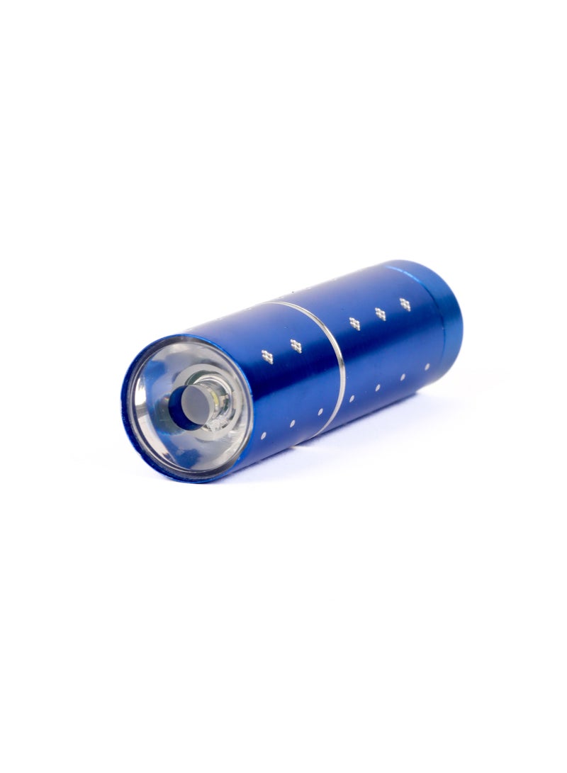 LUSTER 2pc An elegant small flashlight in the shape of a lipstick with a hanger, blue - Image 3