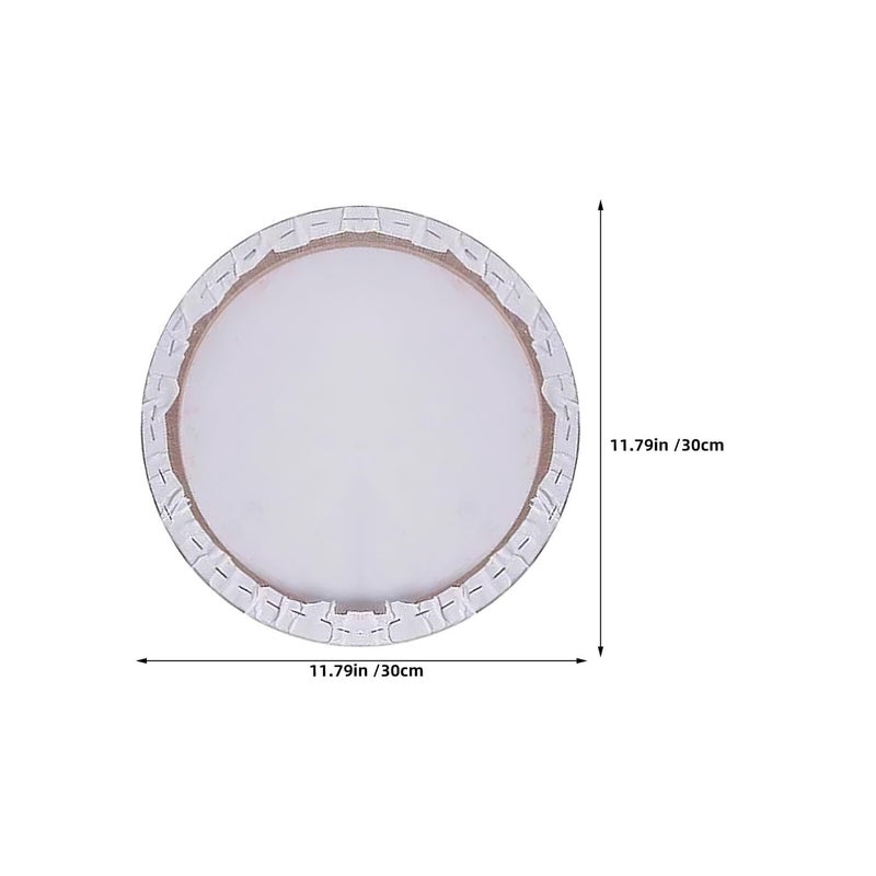 2 Pack 30cm Round Stretched Cotton Canvas Board With Wood Frame For Oil Acrylic Painting - Image 3
