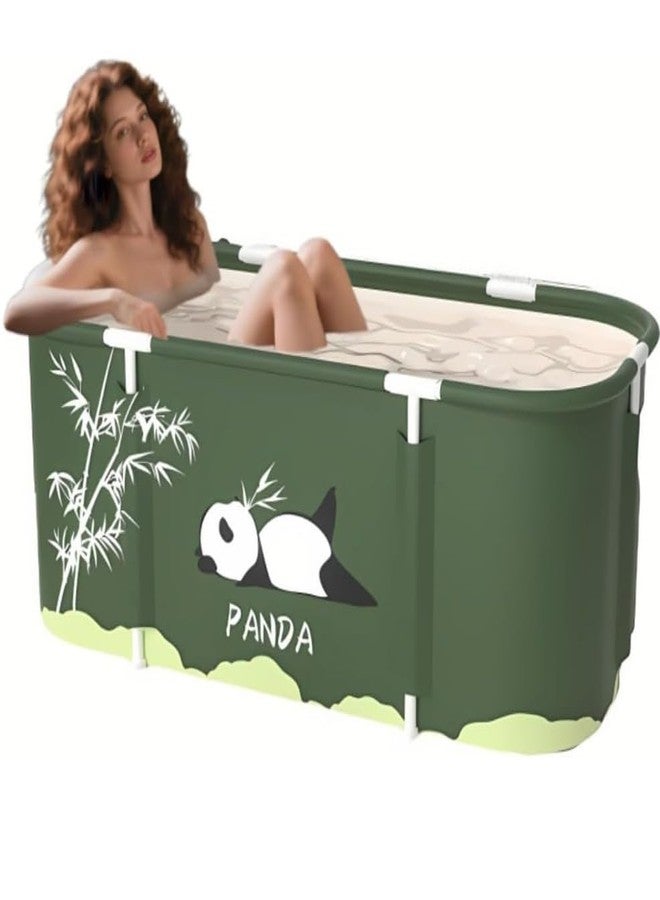 Yopple Foldable Bath Tub for Bathroom SPA Tub for Home Use with Drainage Hole For Adults And Kids Maintains Hot & Cold Water Thickened Insulated Ice Bath Tub for Adults (Panda) - Image 1