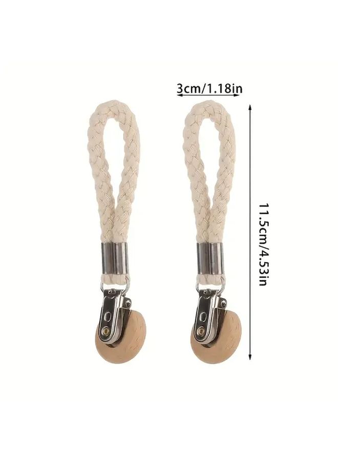 Modern Minimalist Wall Mounted Storage Clips Classic White 2pcs Dual Use Bathroom Kitchen Organizer Durable Space Saving Tool - Image 3