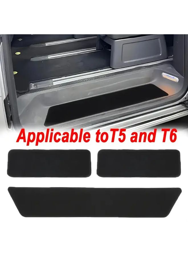 Car Floor Mats For Front Passenger Side With Sliding Door For Transporter T5 T6 T6 1 Black Carpet - Image 1