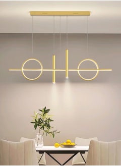 EqiEch Intelligent Stepless Dimming Chandelier, Modern Simple Style Ring Chandelier, Suitable For Kitchen, Dining Room, Bedroom And Living Room 3000k-5700k  - Image 1