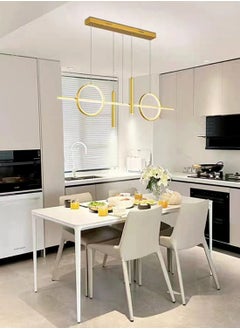 EqiEch Intelligent Stepless Dimming Chandelier, Modern Simple Style Ring Chandelier, Suitable For Kitchen, Dining Room, Bedroom And Living Room 3000k-5700k  - Image 2