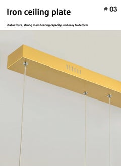 EqiEch Intelligent Stepless Dimming Chandelier, Modern Simple Style Ring Chandelier, Suitable For Kitchen, Dining Room, Bedroom And Living Room 3000k-5700k  - Image 4