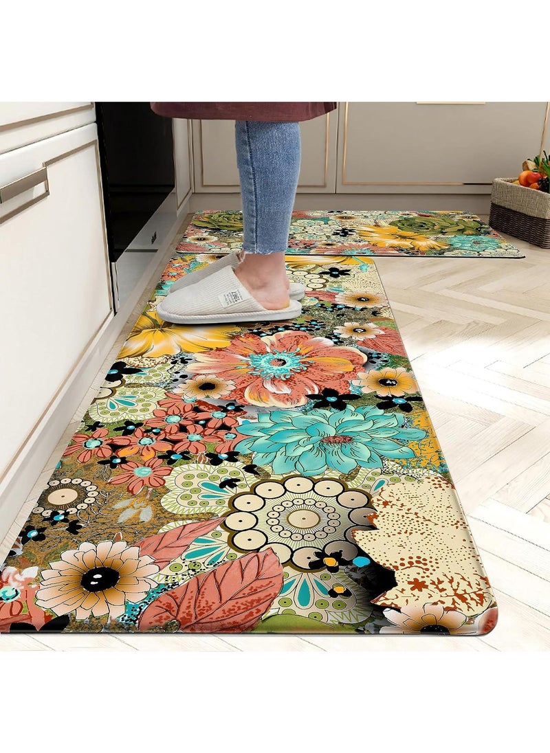 Bluejw 40*60+40*150cm Color Non Slip Soft And Comfortable Decorative Floor Mat 2 Piece  - Image 2