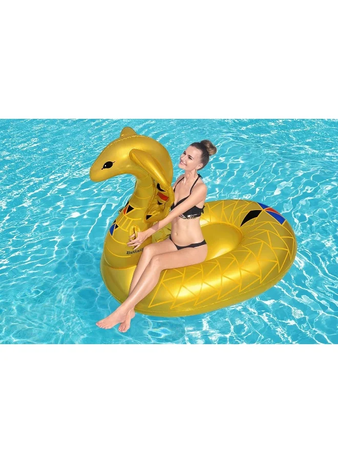 بست واي Golden Cobra Island Ride-On Pool Float 180cm