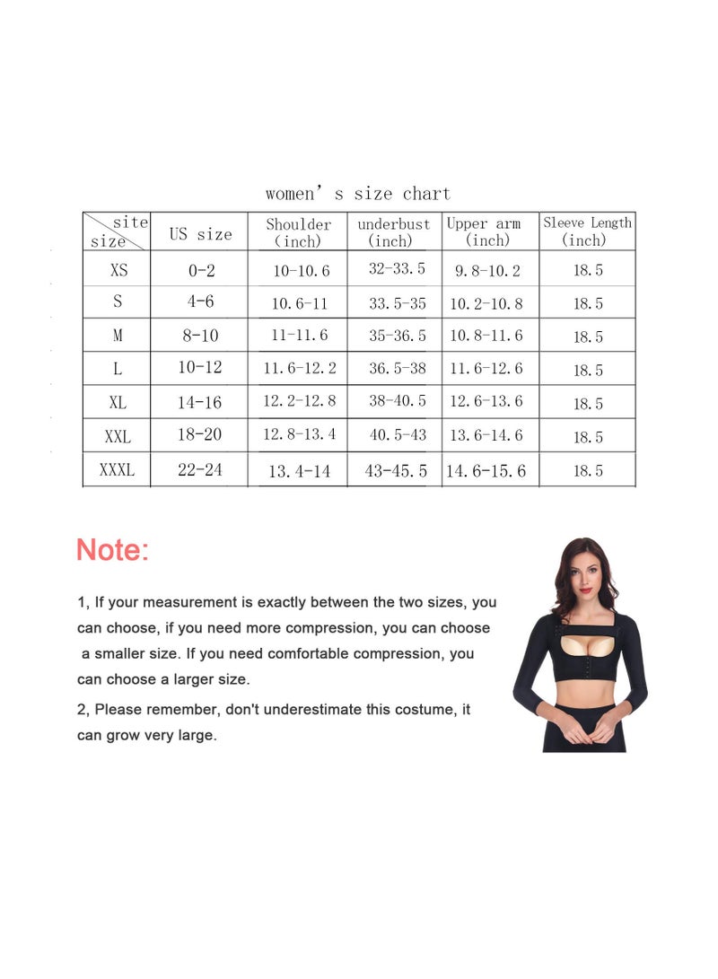 Women's Arm Compression Sleeves - Upper Body Shaper for Slimming, Post-Surgery Recovery, Liposuction Support, and Posture Correction - Humpback Prevention Shapewear Tops.  - Image 5