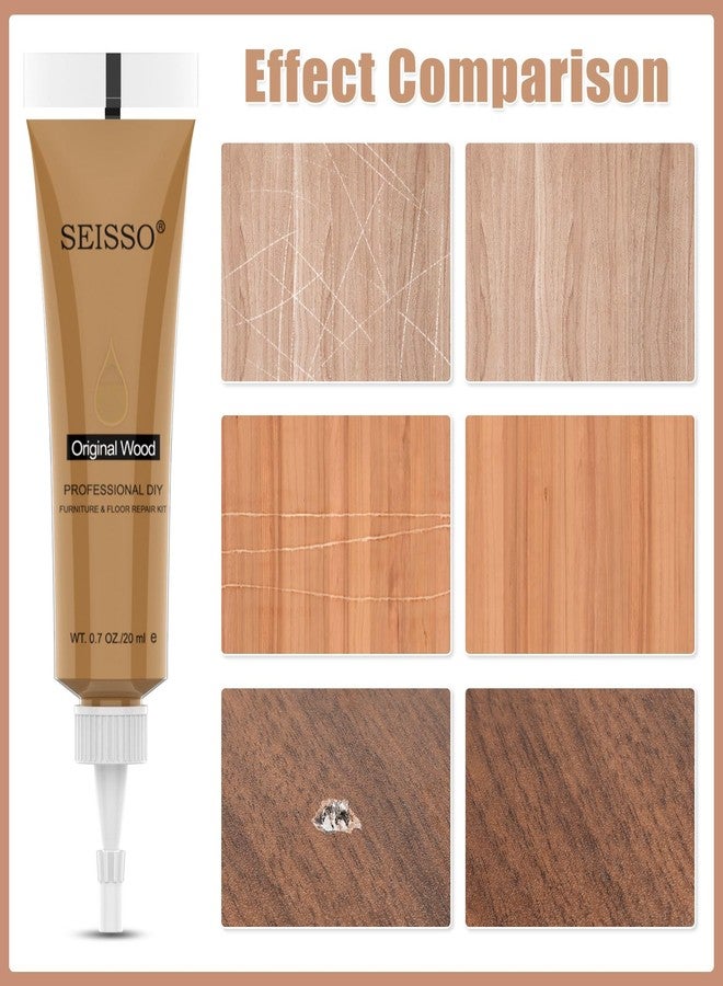 سيسو مجموعة إصلاح الأثاث من سيسو - معجون خشب - 12 قطعة، مجموعة ترميم الخشب، 12 لونًا، مجموعة أدوات لإصلاح خدوش الأثاث، مجموعة إصلاح الخشب للخدوش والبقع والحروق والأرضيات الخشبية والأبواب والطاولات - Image 2