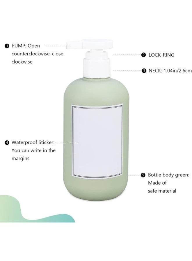 4PCS,Travel Shampoo and Conditioner Bottles,Squeeze Bottles with Flip Cap,Pump Dispenser Bottles,Refillable Containers for Lotion Leak Proof Travel Bottle (Color : Green) - Image 3