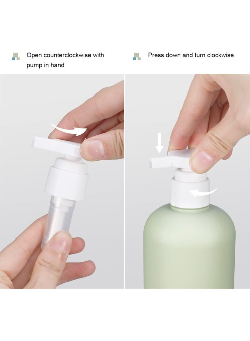 4PCS,Travel Shampoo and Conditioner Bottles,Squeeze Bottles with Flip Cap,Pump Dispenser Bottles,Refillable Containers for Lotion Leak Proof Travel Bottle (Color : Green) - Image 5