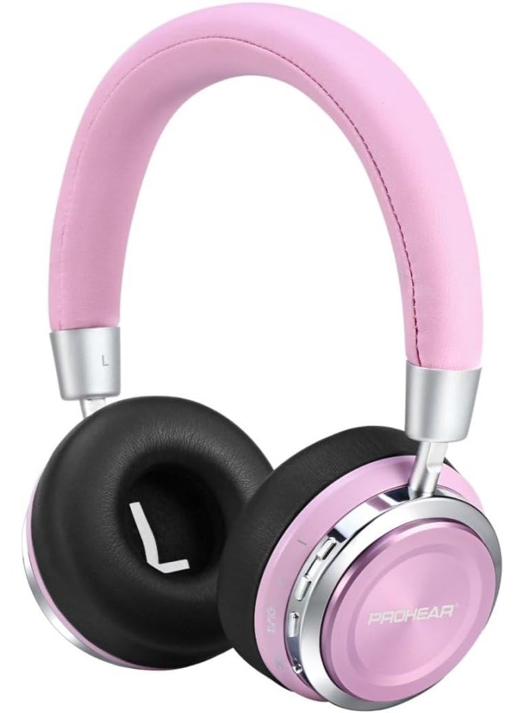 PROHEAR 010 Pro Kids Bluetooth Headphones, Wireless Active Noise Cancelling, 80H Playtime, Safe Volume 85dB, Hi-Fi Audio, Over-Ear, Built-in Mic for iPad/Tablet/Airplane - Pink - Image 1