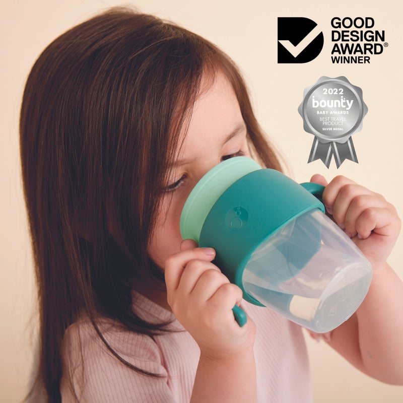 b.box 360 Cup | Toddler Sippy Cup & Trainer Cup with Silicone Drinking Rim | Spill Proof Locking Mechanism for On the Go | Dishwasher Safe | 250ml/8oz (Lilac Pop) - Image 2