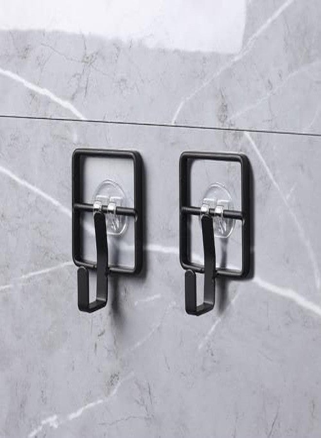 Zebroc Punch-Free Hooks for Hanging Coats and Hats/Cloth-Towel Hanger/Hooks Behind The Door Hanger/Bathroom Accessories/Strong Adhesive Kitchen Hooks (Single Hook Style, 2) - Image 1