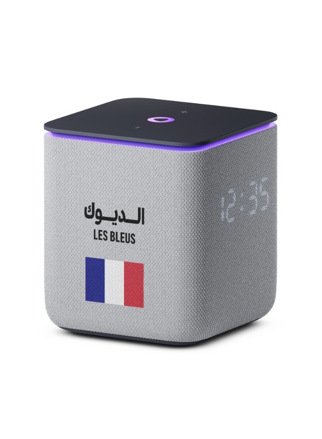 ياسمينة يانجو ياسمينا ميدي ليمتد إصدار كرة القدم سماعة ذكية بالذكاء الاصطناعي، عربي إنجليزي، 24W صوت، مركز المنزل الذكي زيغبي، يشمل غلاف جامع وملصقات - Image 1