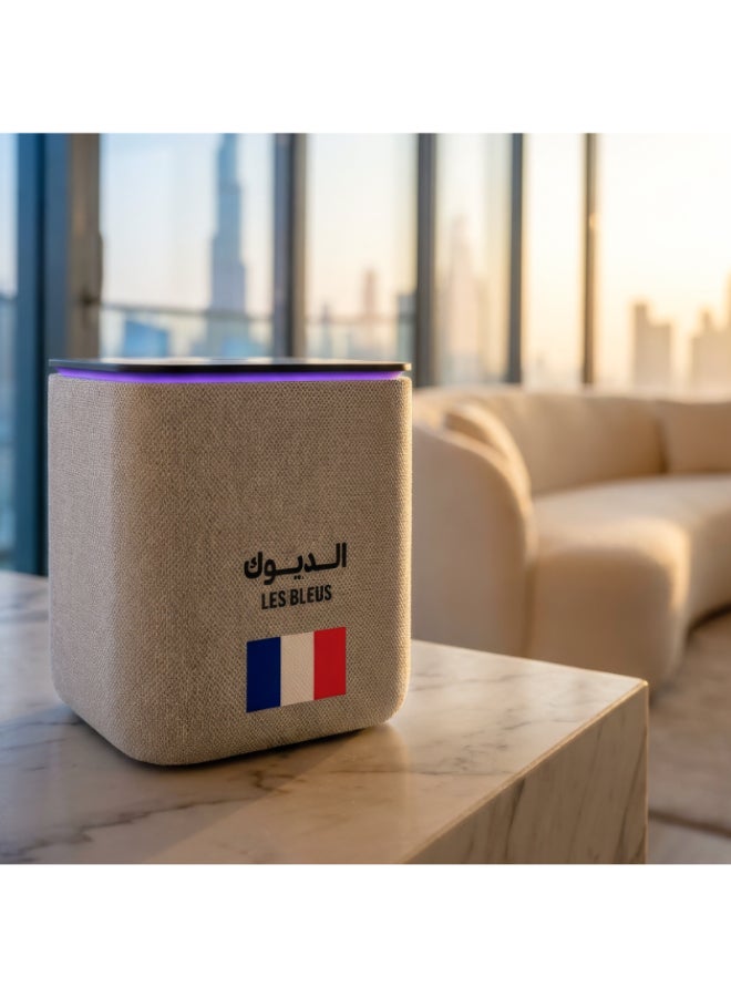ياسمينة يانجو ياسمينا ميدي ليمتد إصدار كرة القدم سماعة ذكية بالذكاء الاصطناعي، عربي إنجليزي، 24W صوت، مركز المنزل الذكي زيغبي، يشمل غلاف جامع وملصقات - Image 4