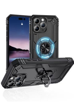 XnYao Magnetic Case For Iphone 16 Pro Max 6.9-Inch With Ring Holder Bracket,Compatible With Magsafe, Wear-Resistant And Anti-Fall Multifunctional Rotating Car Mount Phone Cover  - Image 1