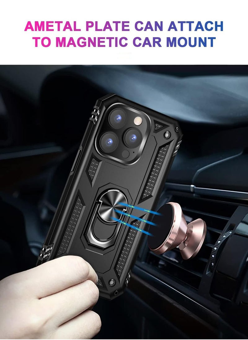 XnYao - Magnetic Case For Iphone 16 Pro Max 6.9-Inch With Ring Holder Bracket,Compatible With Magsafe, Wear-Resistant And Anti-Fall Multifunctional Rotating Car Mount Phone Cover - Image 1