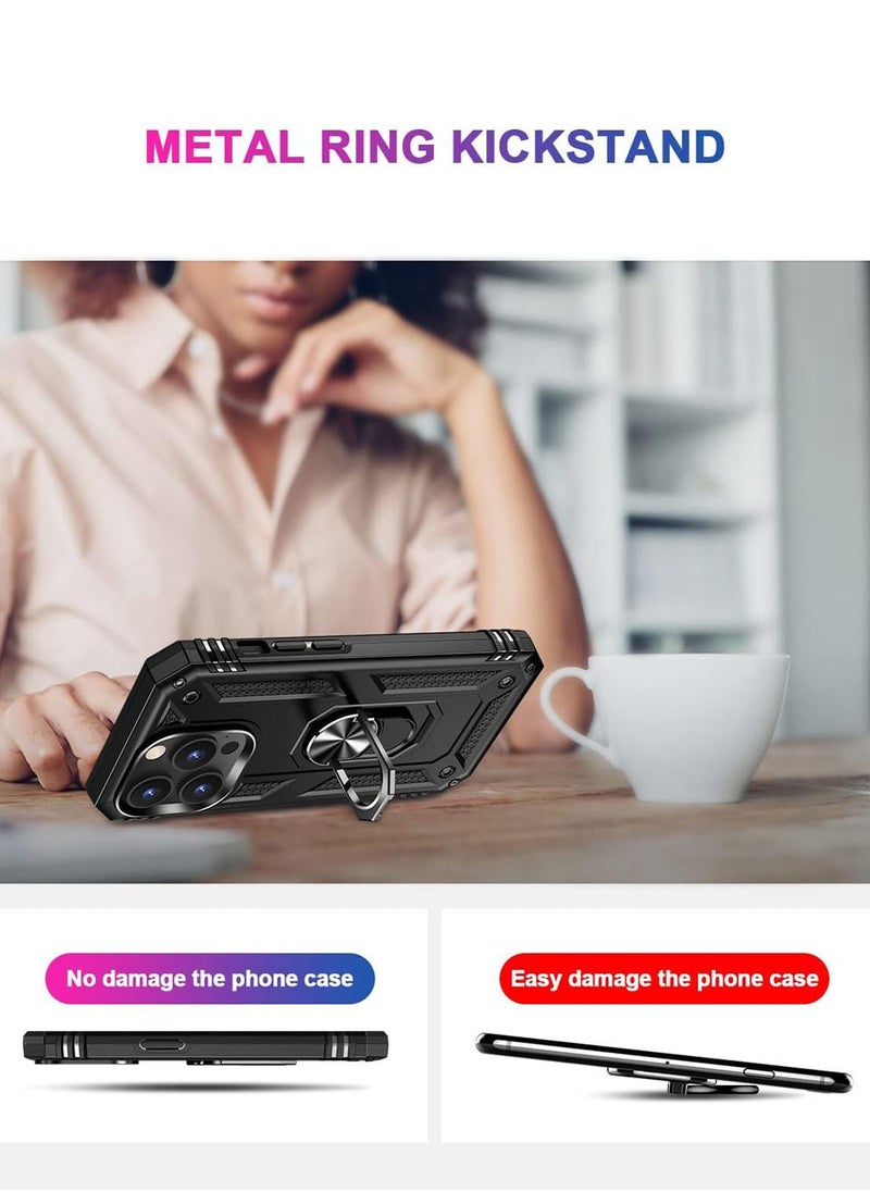 XnYao - Magnetic Case For Iphone 16 Pro Max 6.9-Inch With Ring Holder Bracket,Compatible With Magsafe, Wear-Resistant And Anti-Fall Multifunctional Rotating Car Mount Phone Cover - Image 1
