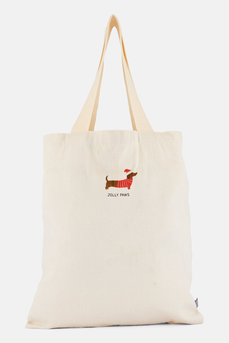 Muy Mucho Women Graphic Print Tote Bag, Beige - Image 1