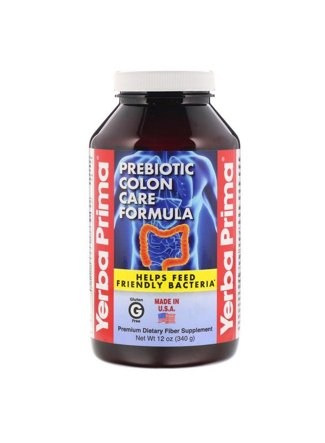 Yerba Prima Yerba Prima Prebiotic Colon Care Formula Powder, 12 Ounce - Premium Dietary Fiber Supplement, Gluten Free, Made in USA, Non-GMO  - Image 1