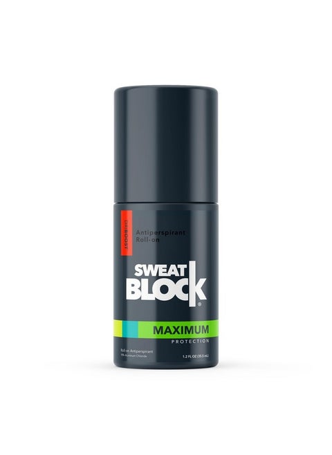 SweatBlock Antiperspirant Roll-on - Maximum Clinical Strength Antiperspirant for Women & Men perfect for Hyperhidrosis, Excessive Sweat, & Odor - Block Sweat for Days Per Use - 1.2 FL OZ