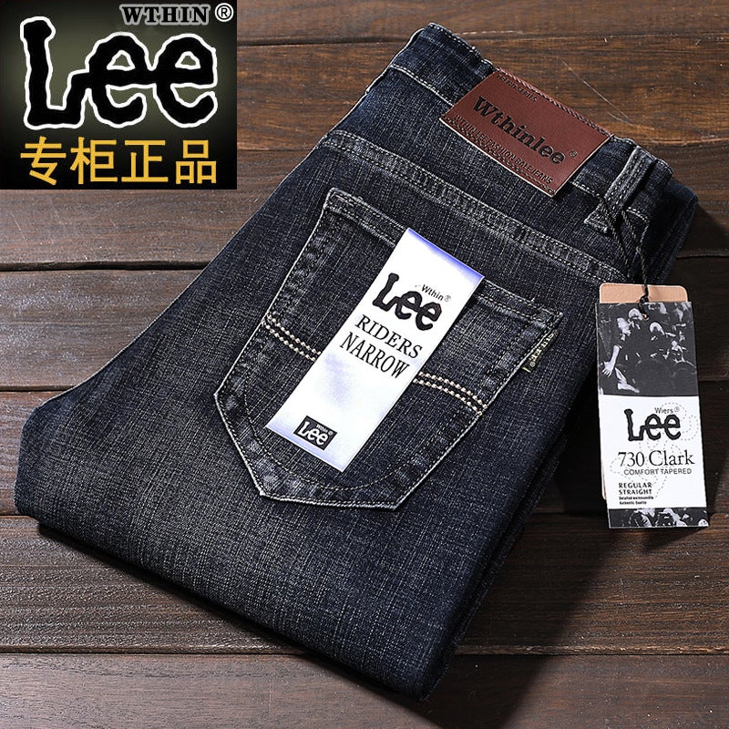 Spring and summer genuine Wthin lee jeans men's straight loose elastic casual pants slim men's pants wholesale - Image 3