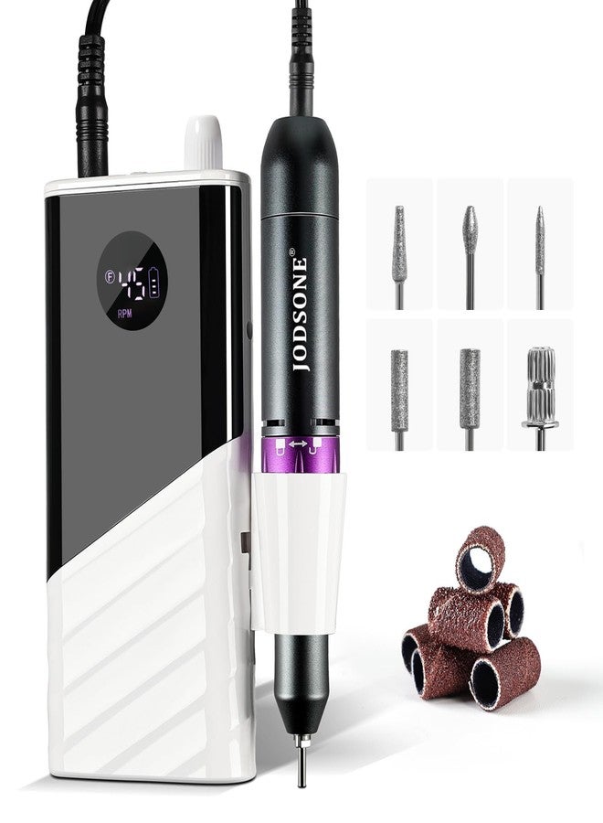 JODSONE Professional Nail Drill 45000 RPM Rechargeable Nail File for Nail Gel Removal Low Noise Portable for Home and Salon - Image 1