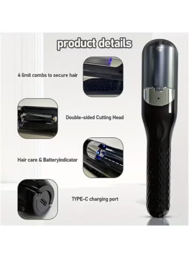 2-in-1 Hair Straightener and Split End Trimmer, Professional Smooth Cutting Hair Clipper Set, Portable Hair Styling Tool for Women Ladies - Image 4