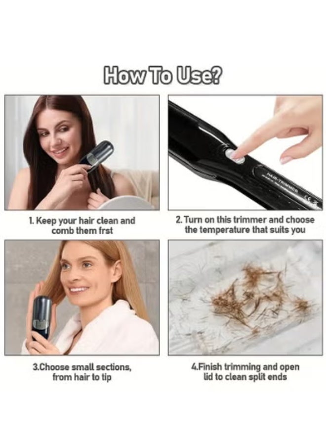 2-in-1 Hair Straightener and Split End Trimmer, Professional Smooth Cutting Hair Clipper Set, Portable Hair Styling Tool for Women Ladies - Image 5