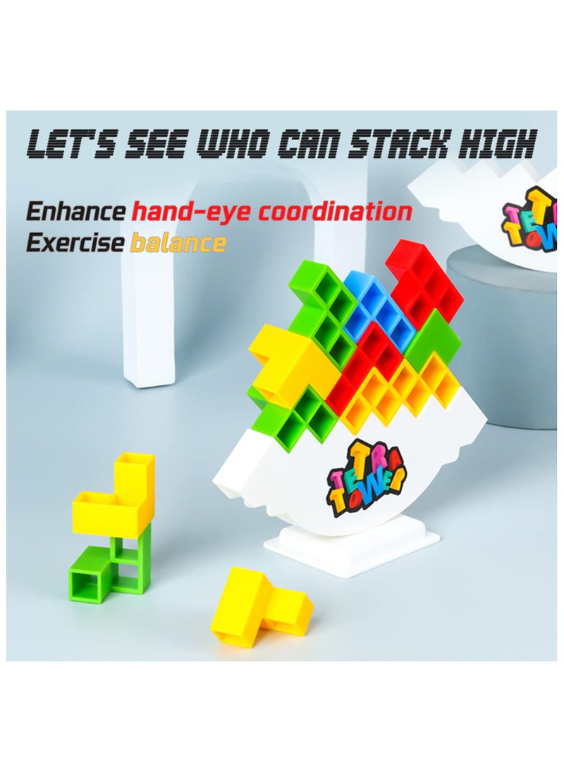 Generic 32-Pcs Babeland Balance Stacking Building Blocks - Educational Toy for Kids, Jenga Style Tetra Tower  - Image 5