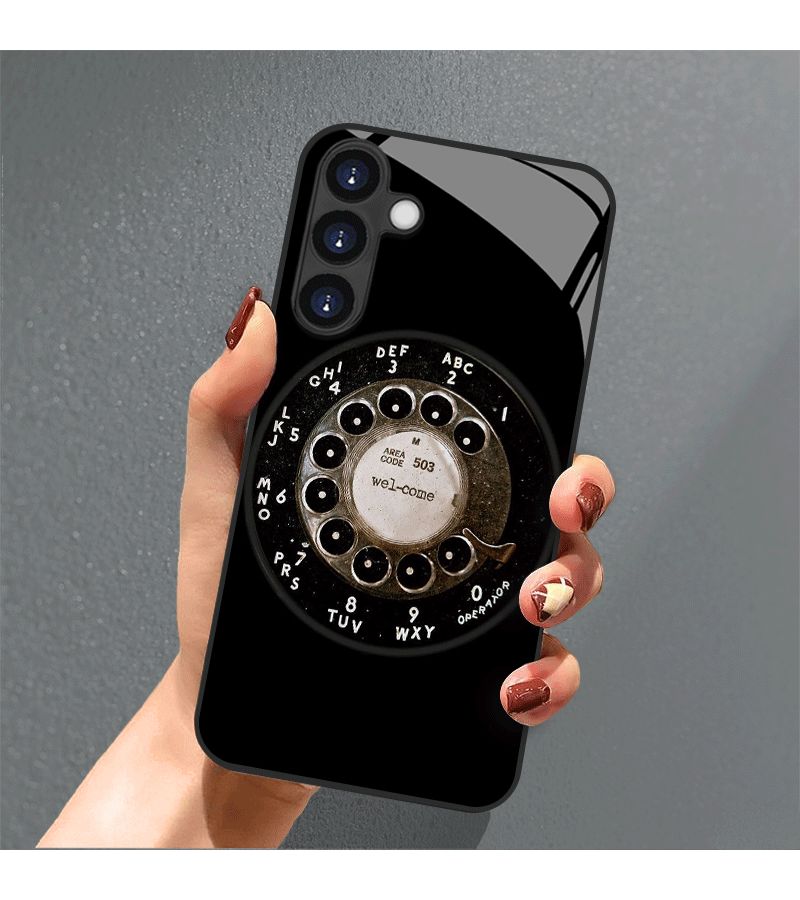 Retro Vinyl Record Player Tempered Glass Phone Case For Samsung Galaxy A51 5G Black Anti Fouling Durable - Image 3