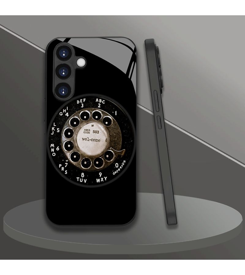 Retro Vinyl Record Player Tempered Glass Phone Case For Samsung Galaxy A51 5G Black Anti Fouling Durable - Image 2
