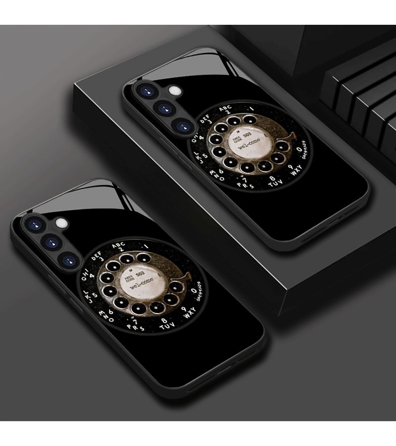 Retro Vinyl Record Player Tempered Glass Phone Case For Samsung Galaxy A51 5G Black Anti Fouling Durable - Image 4