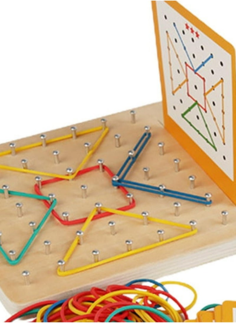 Battle Nail Board Game for Kids – Color Matching Challenge Toy with Rubber Rings, Screw Board, Cards & Bell – Enhances Focus, Speed, Color Recognition & Visual Matching Skills – Educational Competitive Game for Children Ages 4+