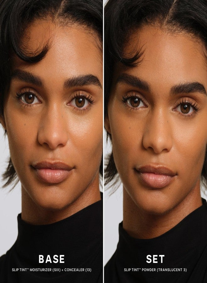 Saie Slip Tint Baked Setting Powder - Translucent Powder for Face Makeup with a Natural-Radiant Finish - Blurs, Brightens & Smooths Complexion - Translucent 3 - Medium to Tan (0.24 oz) - Image 2