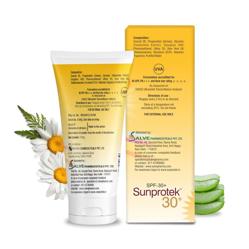 Salve Sunprotek Matte Look Sunscreen SPF30 PA For Oily or Acne prone skin Paraben  Sulphate free For Women And Men  100gm Pack of 4 - Image 2