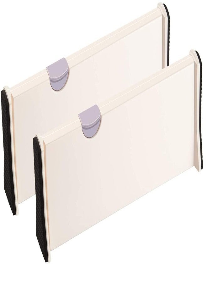 ETONWALL Drawer Dividers Organizer Plastic Dividers Organizer Adjustable Separators High Expandable For Bedroom,Bathroom,Closet,Clothing,Office,Kitchen Storage(14.9"-21" Long) (2) (2) - Image 1