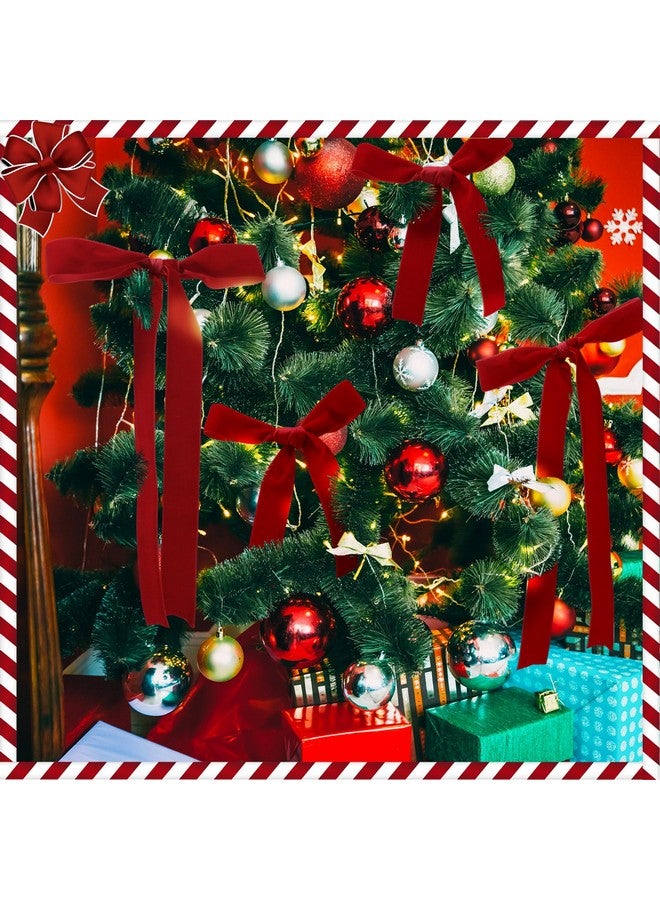 Cindeer 2 لفات 50 ياردة شريط مخمل عيد الميلاد بلون صلب عتيق لتغليف الهدايا وزينة شجرة عيد الميلاد وزينة المدفأة وزينة الإكليل وصنع الأقواس (1 بوصة، أحمر) - Image 3