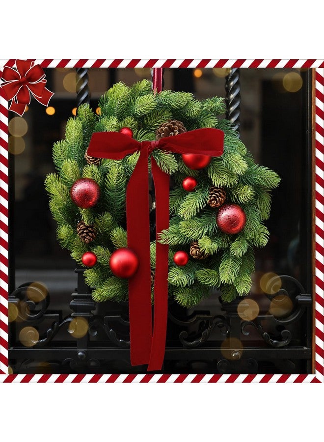 Cindeer 2 لفات 50 ياردة شريط مخمل عيد الميلاد بلون صلب عتيق لتغليف الهدايا وزينة شجرة عيد الميلاد وزينة المدفأة وزينة الإكليل وصنع الأقواس (1 بوصة، أحمر) - Image 5