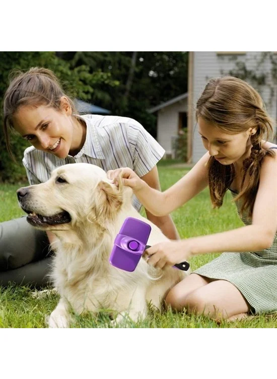 5 دي ام Practical Cat Dog Hair Collecting Brush with Automatic Cleaning Button