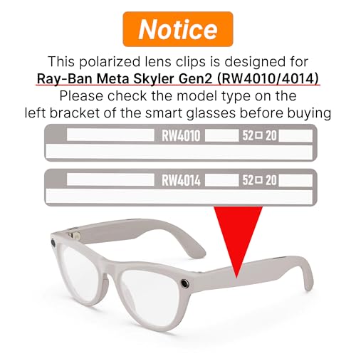 HIBLOKS 2Pcs Polarized Clip-on for Ray-Ban Meta Skyler & Gen 2 (RW4010/RW4014 52-20), Grey Frame Discoloration Clips for RayBan Skyler Accessories Protect Your Eyes, Cool and Fashion (Grey+Green) - Image 2
